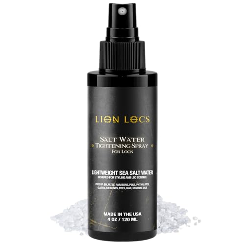 Lion Locs Starter Twist and Lock Spray for New Dreadlocks | Vegan Sea Salt Mist with Essential Oils & Aloe (4oz)