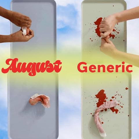 August Organic Cotton Panty Liners for Women and Anyone Who Menstruates, Made with Organic Cotton, HSA FSA Eligible 24 Daily Liners, Toxin & Fragrance Free, Hypoallergenic Cotton