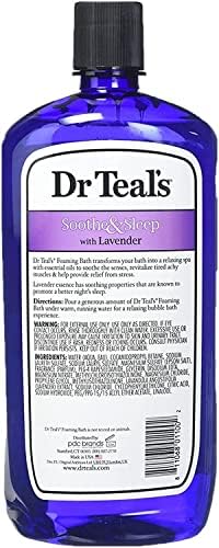 Dr. Teal's Foaming Bath Variety Gift Set (2 Pack, 34oz Ea.) - Soothe & Sleep Lavender, Glow & Radiance Vitamin C and Citrus - Essential Oils Blended with Pure Epsom Salt Relieve Pain & Daily Stress