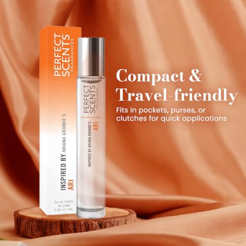 Perfect Scents Fragrances | Inspired by Ariana Grande's Ari | Rollerball | Women’s Eau de Toilette | Vegan, Paraben Free, Phthalate Free | Never Tested on Animals | 0.34 Fl Oz