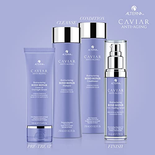 CAVIAR Anti-Aging Restructuring Bond Repair Shampoo | For Brittle, Damaged and Split Ends | Repairs, Strengthens & Protects Damaged Hair | Sulfate Free