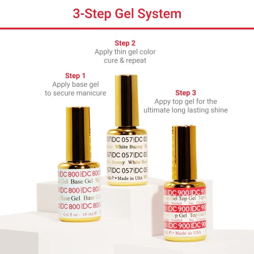 DND DC Gel Polish Set, Pink Collection, UV/LED Gel Polish and Air Dry Nail Lacquer, Matching Chip-Free Polish Duo, 279 Coral Bells, 0.5 Fl Oz