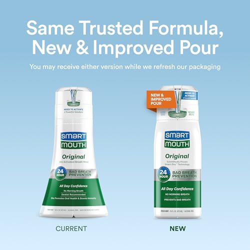 SmartMouth Original Activated Mouthwash & Single Packs, Travel Mouthwash, Fresh Mint