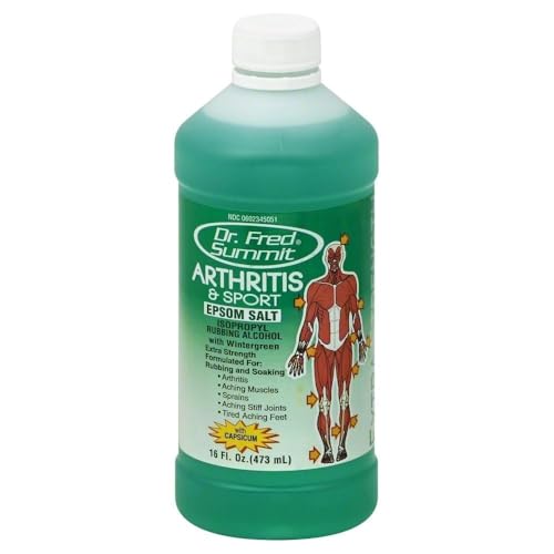 Dr.Fred Summit Arthritis & Sport Epsom Salt rubbing alcohol 16oz (pack of 2)