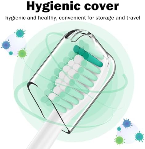 Toothbrush Heads for Philips Sonicare Replacement Brush Heads Medium Soft Dupont Bristles Electric Toothbrush Replacement Heads Fit E-Series Essence Xtreme Elite Advance and CleanCare, 6 Pack