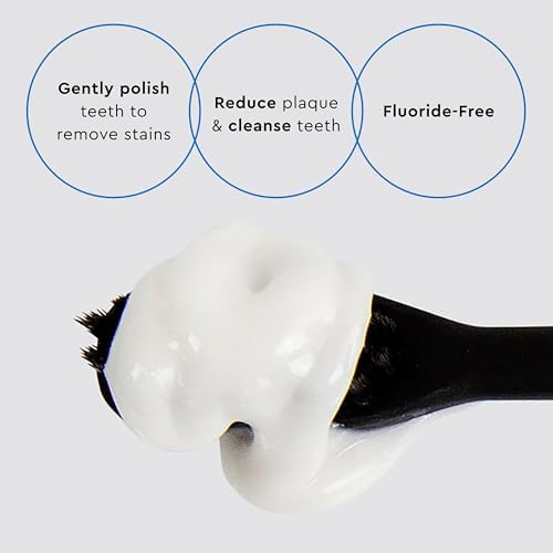 MOON Fluoride Free Toothpaste - Stain Removal Teeth Whitening Toothpaste for Adults & Children - with Essential Oils, Green Tea & Mica - Gentle on Enamel & Gums - Peppermint (2 Pack, 4.2 Oz Each)