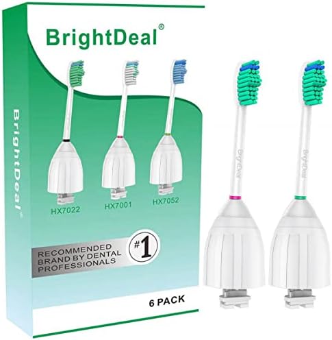 Replacement Brush Heads Compatible with Philips Sonicare Toothbrush Essence Xtreme Elite and Advance HX7022/66, 6-Pack
