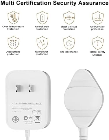 WUKUR Magnetic Charger for Waterpik Water Flosser WP-560, Charging Adapter Compatible with Waterpik WP-560 WP-562 WP-563 WP-567 WP-569 Power Cord (Not for WP-580)
