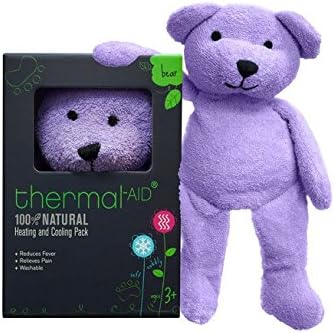 Thermal-Aid Zoo Animals - Tumble The Lavender Bear - Heatable Therapeutic Stuffed Animals for Kids - Hot & Cold Therapy - Ice Pack & Heating Pack