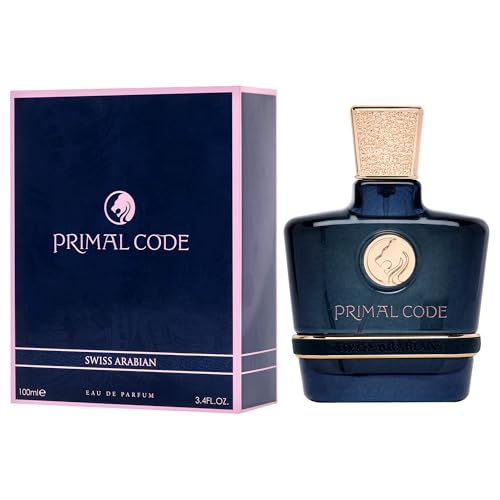 Swiss Arabian Primal Code - Luxury Products From Dubai - Long Lasting, Addictive Personal EDP Spray Fragrance - Seductive Signature Aroma - 3.4 Oz