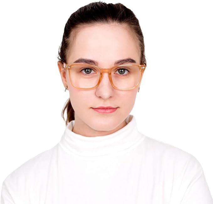 YEIN Bifocal Reading Glasses with Blue Light Blocking Lenses, Bifocal Reader for Women and Men, Vintage Square frame with Spring Hinge (+0.75/+3.50 magnification)