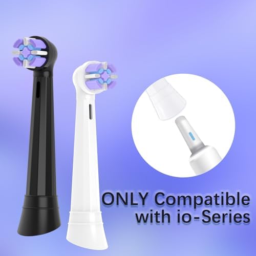 Toothbrush Replacement Heads Compatible with Oral B iO 10 9 8 7 6 5 4 3 Series Electric Toothbrush, 10 Pack Brush Heads, White