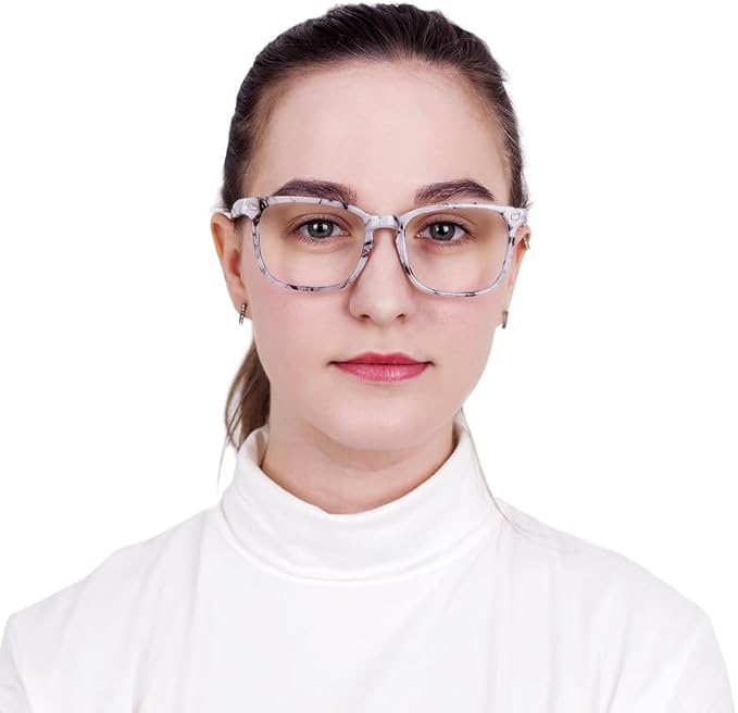 YEIN Bifocal Reading Glasses with Blue Light Blocking Lenses, Bifocal Reader for Women and Men, Vintage Square frame with Spring Hinge (+0.50/+2.50 magnification)
