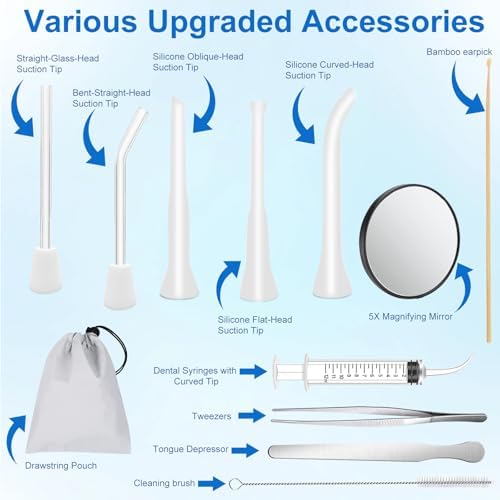 Tonsil Stone Remover Tool, Upgraded Electric Tonsil Stone Removal Kit - with Built-in LED Light & 6-Level Suction for Bad Breath Prevention, Oral Suction Device for Stone Removal