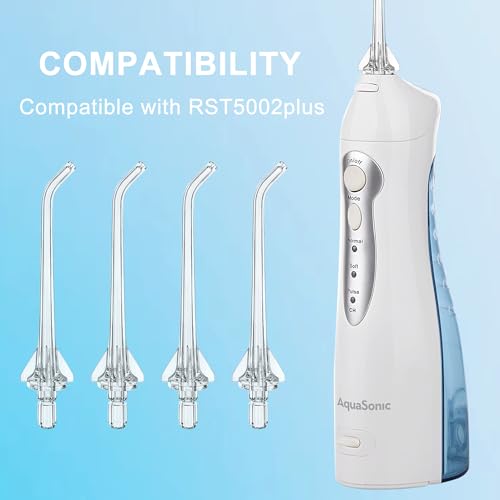 Replacement Head for AquaSonic Aqua Flosser, Water Flosser Replacement Tips Oral Irrigator Jet Tips,Only Compatible AquaSonic Aqua Water Flosser(4 Classic Jet Tips)