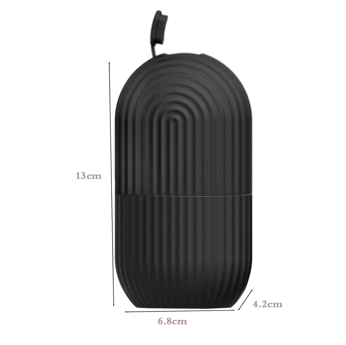 Ice Face Roller, Reusable Silicone Mold Face Massage Eye Facial Beauty Skin Care Tools Apply Ice for Shrink Pores Anti Wrinkle Reduce Puffiness Improve Skin Elasticity, Striped, Black
