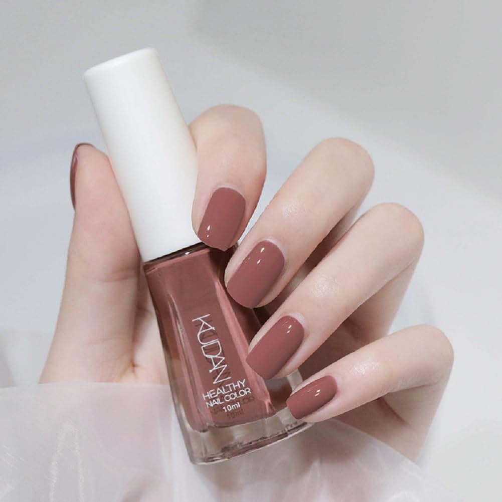 Nail Polish set - Nail Lacquer Quick Dry, Full Size, Vibrant, Colorful, Trendy, Glitter, Glossy, Metallic, Matte Nail Art Nail Shades (N26 Reddish brown, 52g)