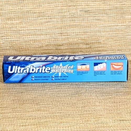 Ultra brite Advanced Whitening Toothpaste Clean Mint 6 oz (Pack of 8)