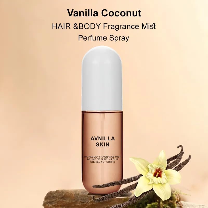 Heavy Cream & Vanilla Perfume Fragrance Mist, Sweat-Proof Portable Elegance, Body Spray for Men Long-Lasting Scent, for Hair & Body Vanillas Skin Hair Perfume (1)