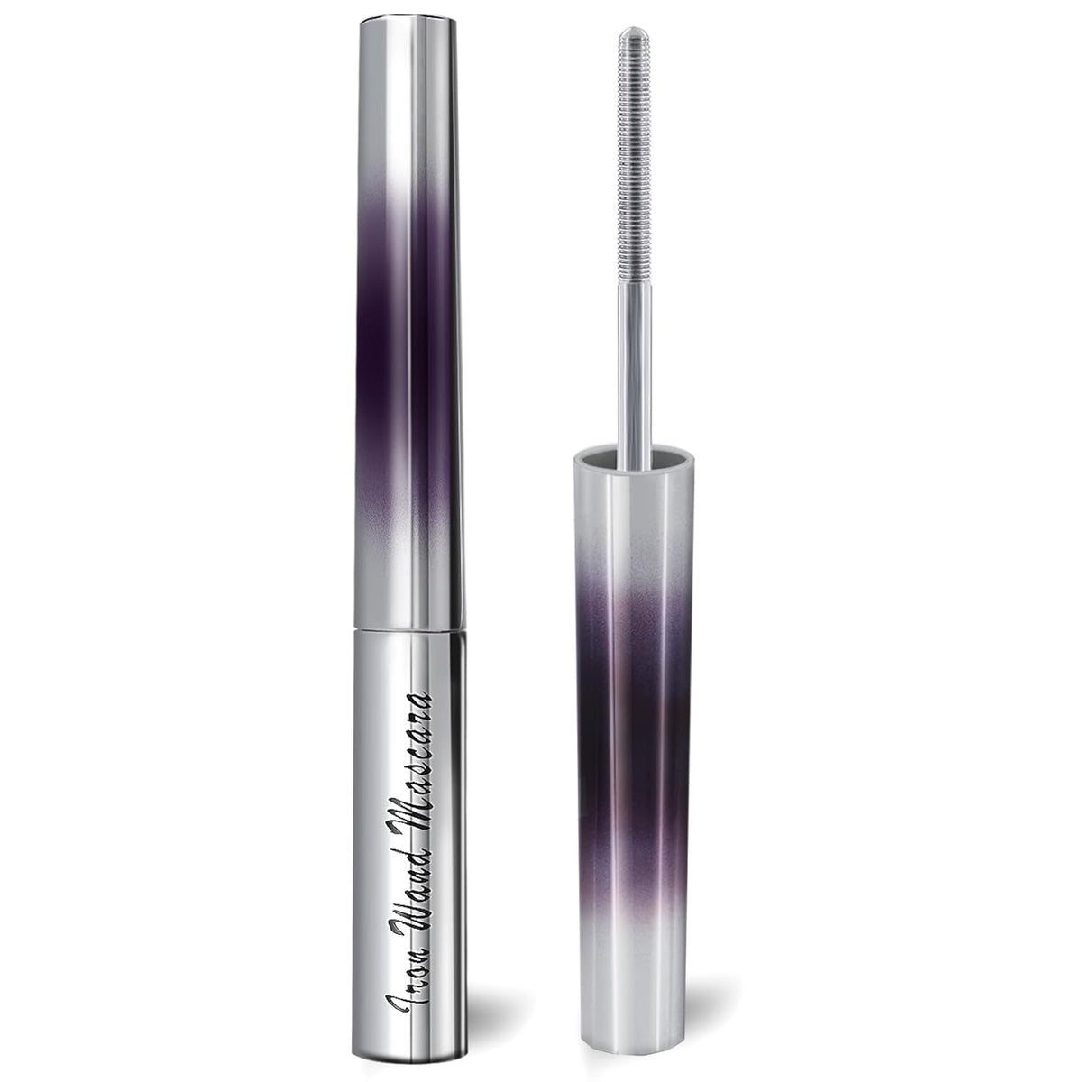 Iron Wand Mascara, Metal Mascara Wand, Black Washable Metal wand mascara, 3d Curling Eyelash, Added Fiber, Waterproof Natural Length Slim Volume Building