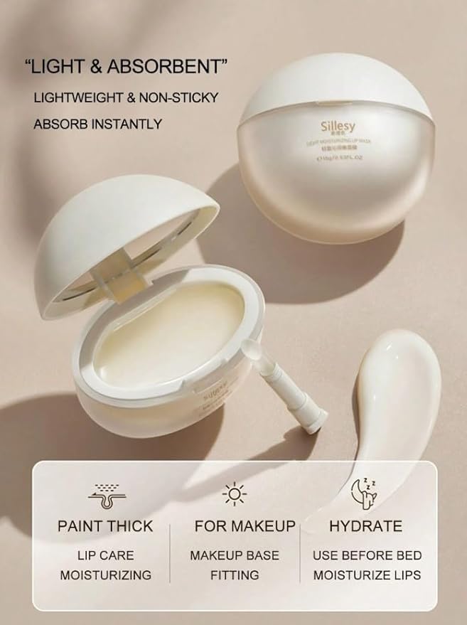 Lip Mask - Hydrating & Revitalizing Treatment for Irresistible Lips, Enriched with Shea Butter & Macadamia Oil, Unscented, Gifts for Women, For Day & Night, Korean Skin Care (.5 Fl oz)