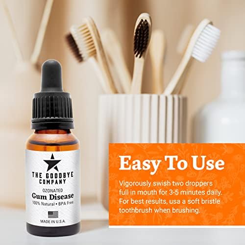 Ozonated Gum Disease Treatment - Effective and Natural Home Remedy for Treating Oral Gum Disease and Gingivitis - 100% Pure Neem and Clove Essential Oils for Complete Oral Health 15ML