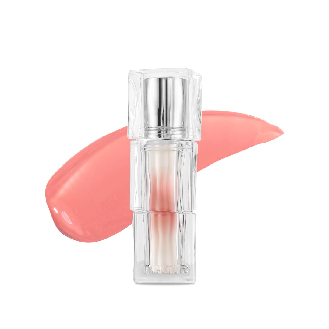 TIRTIR [*Mini Size Waterism Tinted Lip Gloss #23 Peachricot, 0.06 Fl Oz – Kiss Ready Lipgloss, 12H Long Lasting Non Sticky Natural Tinted Glow Korean Multiuse Cheek and Lip Tint for Women gift