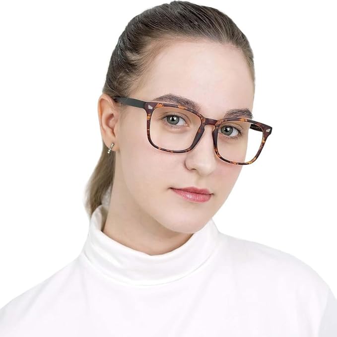 YEIN Bifocal Reading Glasses with Blue Light Blocking Lenses, Bifocal Reader for Women and Men, Vintage Square frame with Spring Hinge (+0.50/+2.50 magnification)