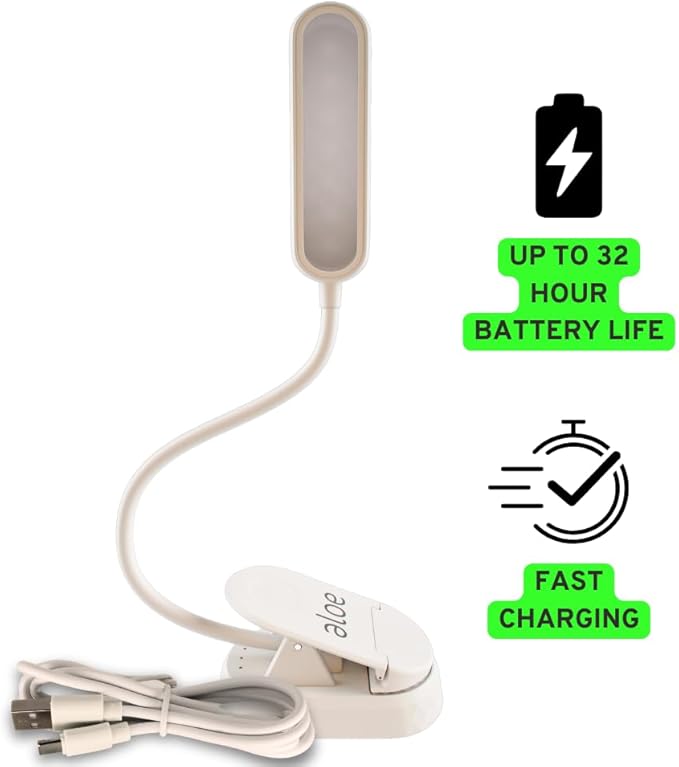 Green Light Therapy Lamp for Migraine, Anxiety & Insomnia Relief – Clip-On, Flicker-Free 520 nm LED with Adjustable Brightness | USB Rechargeable & Portable Sleep Aid