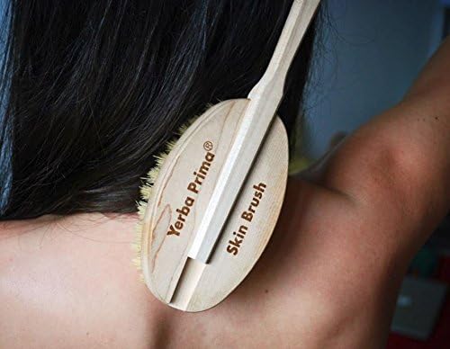Yerba Prima Tampico Skin Brush (Pack of 2) - Natural Vegetable Fiber Bristles for Dry Skin Brushing