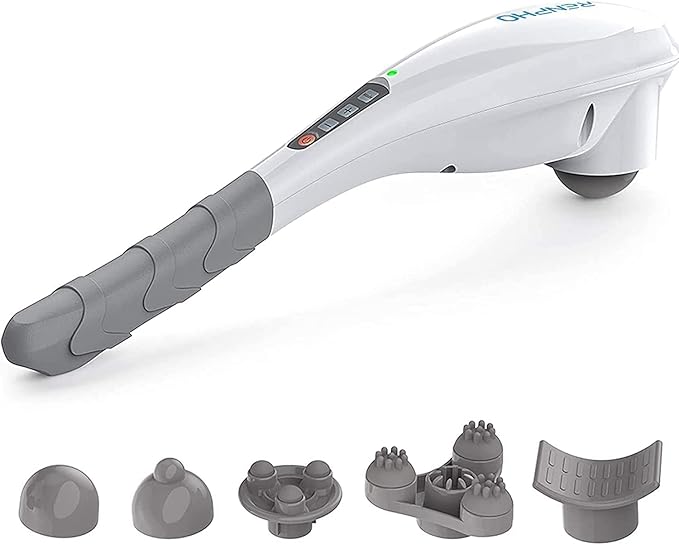 RENPHO Rechargeable Handheld Back Massager, Cordless Electric Neck Massage Tool for Shoulder, Foot, Leg, Calf, FSA & HSA Eligible, Gifts for Women and Men