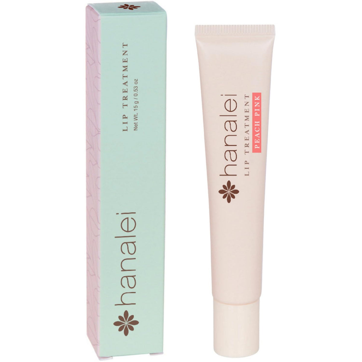 Hanalei Lip Treatment for Dry, Chapped Lips – Intensive Overnight Moisturizer with Kukui Oil, Shea Butter & Grapeseed Oil – Hydrating Balm for Healing Cracks – Peach Pink Tint, 15g – Cruelty-Free