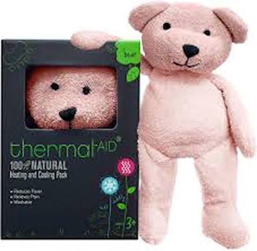 Thermal-Aid Zoo Animals - Bella The Pink Bear - Heatable Therapeutic Stuffed Animals for Kids - Hot & Cold Therapy - Ice Pack & Heating Pack