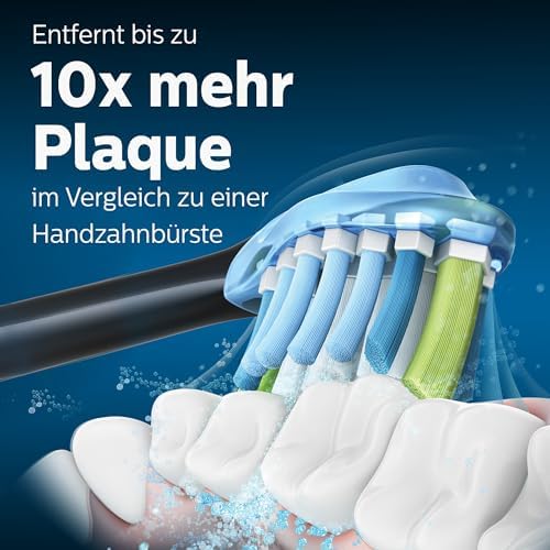Philips Sonicare Premium Plaque Defence BrushSync Enabled Replacement brush Heads, 4pk Black - HX9044/33