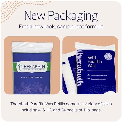 Therabath Paraffin Wax Refill - Thermotherapy - Use to Relieve Arthritis Discomfort, Stiff Muscles, & Dry Skin - For Hands, Feet, Body - Deeply Hydrates & Protects - Made in USA, 6 lb. ScentFree