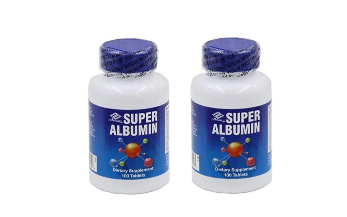 NCB NCB TECHNOLOGY Nu-Health Super Albumin Hydrolyzed Protein Amino Acids, 100 Tabs Pack of 2
