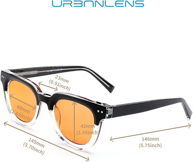 Blue Light Blocking Reading Glasses Amber Blue Blocker Lens - For Better Sleep, Reduce Eye Strain for Women + Men