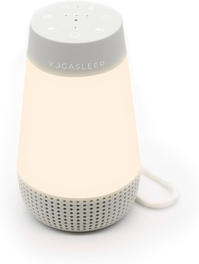 Yogasleep Baby Soother White Noise Sound Machine & Night Light, with Voice Recording & 5 Sound Options Including Brown Noise, Nature Sounds & Lullabies, Noise Cancelling & Sleep Aid, Registry Gift