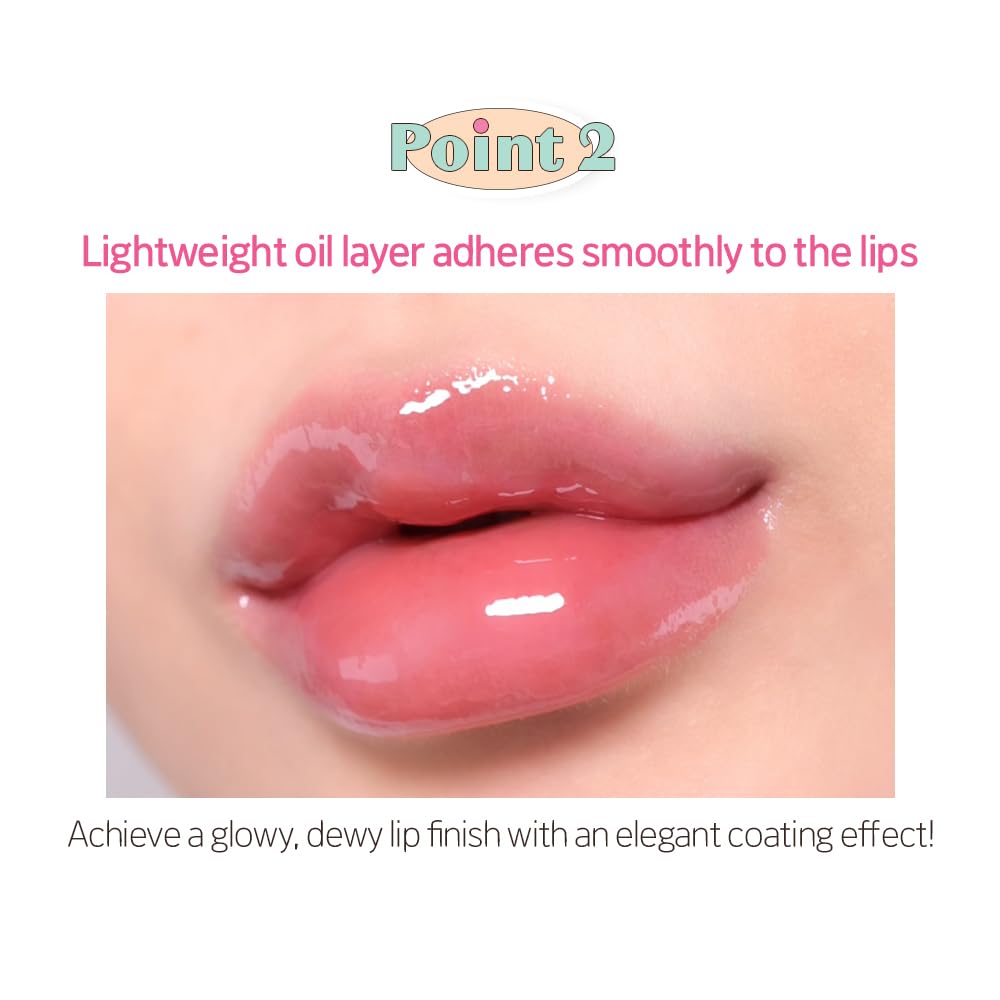 ETUDE Over Glowy Lip Gloss #6 Taro Berry | Non-Sticky Vegan Lip Tint | Moisturized & Long-lasting Lip Gloss | Daily Stain for Dry Lips, Korean Makeup, K-beauty, Perfect for Gift