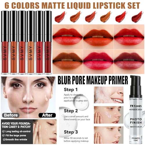 All in One Makeup Kit, 12 Colors Eyeshadow, Foundation & Primer, CC Cream, Lipsticks, Mascara, Makeup Brush & Sponge, Brow Pencil & Soap, Eyeliner, Contour Stick, Cosmetics Bag