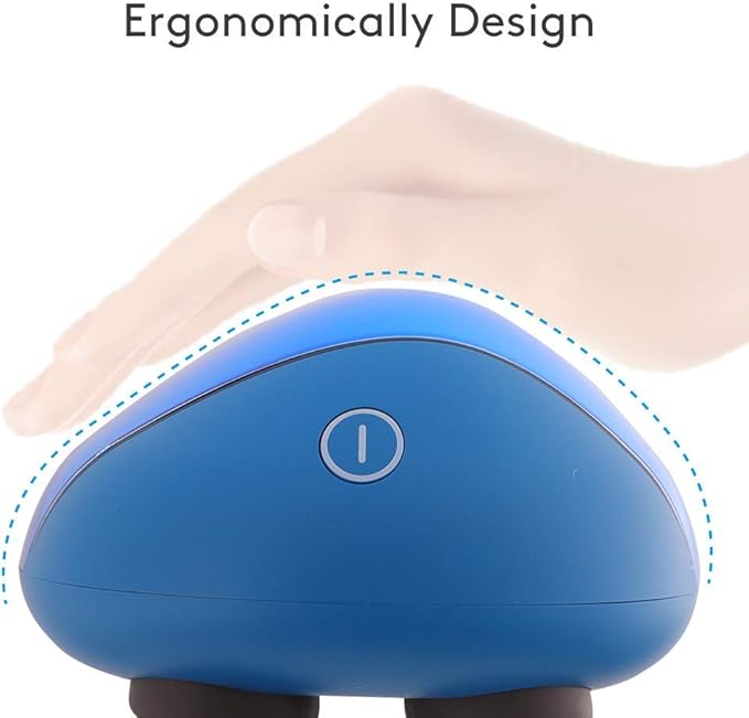 Breo Portable Mini Scalp Massager, IPX7 Waterproof Wireless Massager Octopus Head, for Scalp Stress Relief (Blue - Magnetic)