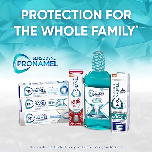 Sensodyne Pronamel Clinical Enamel Strengthening Toothpaste, Whitening Action, 3.4 oz (3 Pack)