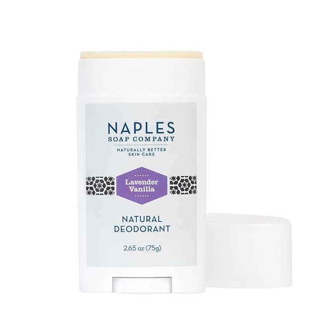 Naples Soap Company Naturally Better Skin Care Lavender Vanilla Deodorant Stick for Women and Men - 2.65oz