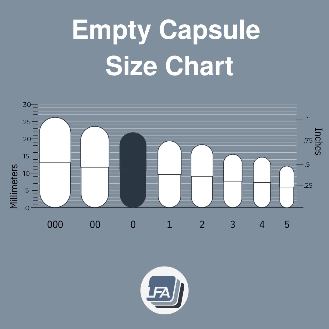 Empty Capsules Size 0-5000 Count Bulk Empty Gelatin Capsules - Joined Fillable Gel Capsules Empty - Pill Capsules Empty for Capsule Filling Machine - Certified Halal Beef Gel Caps
