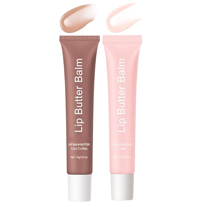 Lip Butter Balm - Lip Balm Hydrating - Tinted Lip Balm - Moisturizing Lip Gloss Set - Girls Lip Oil - Lip Moisturizer for Women - Lip Care Products - Christmas Gifts for Teen Girls