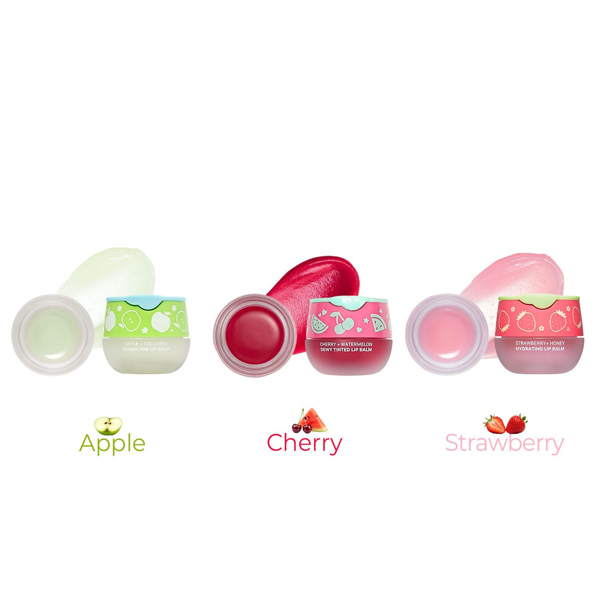 LOOK AT ME APPLE+COLLAGEN HYDRATING LIP BALM, Natural Ingredients, Korean Skin Care, Long-Lasting Moisture, Gifts For Women (0.2 fl.oz.)