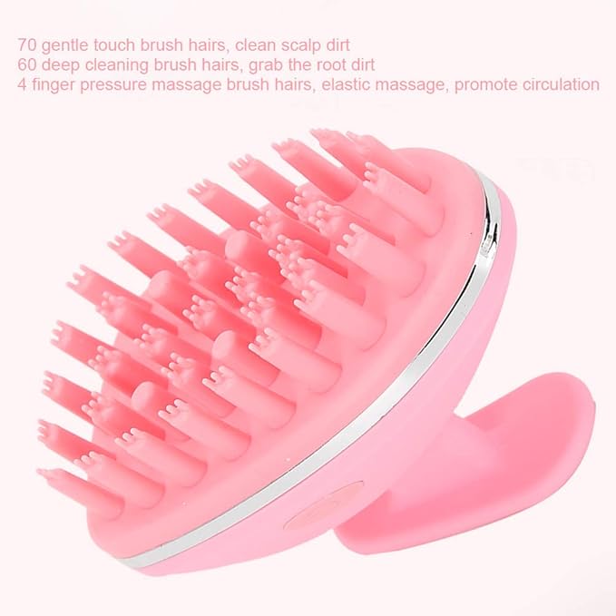 ANGGREK Electric Scalp Massager, Cordless Hair Scalp Massager, Handheld Portable Head Scratcher Massager for Hair Growth, Deep wash and Stress Relax, Handheld Vibrating Massager