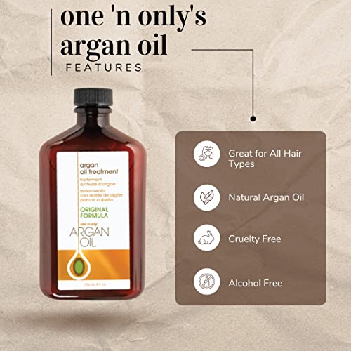 One 'n Only Argan Oil Hair Treatment - Hair Oil Smoothes and Strengthens Dry Damaged Hair, Eliminates Frizz, Creates Brilliant Shines, Non-Greasy Formula, 2 Fl. Oz