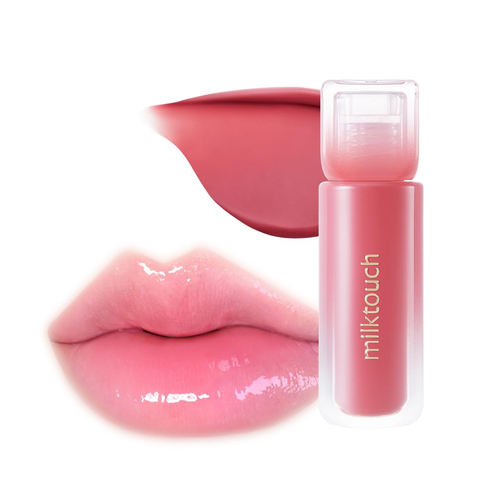 MILKTOUCH Dew Stain Sheer Lip Gloss (03 Peony Rain, 0.14 Fl Oz (Pack of 1))