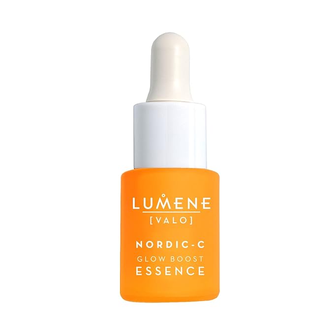Lumene [Valo] Nordic-C Glow Boost Essence - Hydrating & Brightening Serum with Vitamin C, Hyaluronic Acid + Arctic Cloudberry for Visibly Radiant Skin - Vegan + Works for All Skin Types (0.5 fl oz)